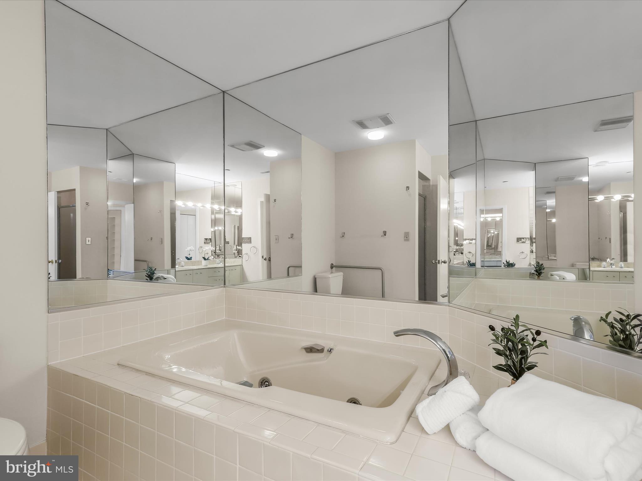 4001 Old Court Road, Unit 519 Pikesville, MD 21208 - Photo 30 of 43 a large white tub sitting in a bathroom next to a window