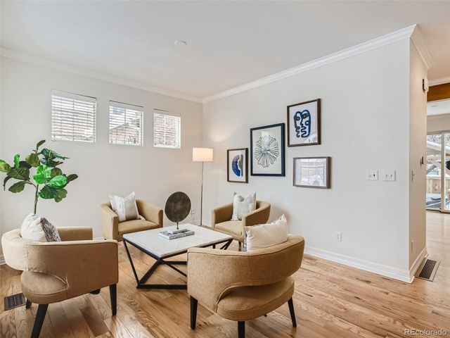 a workspace with furniture and window