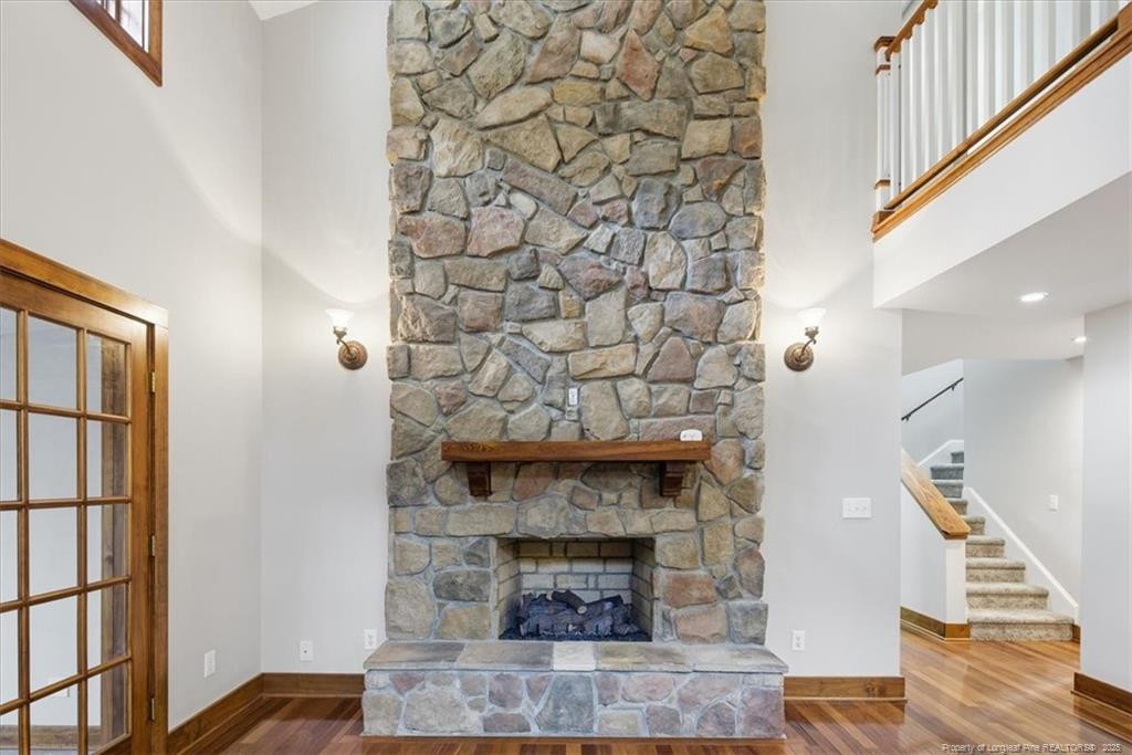 575 South Valley Road Southern Pines, NC 28387 - Photo 6 of 48 a living room with a fireplace