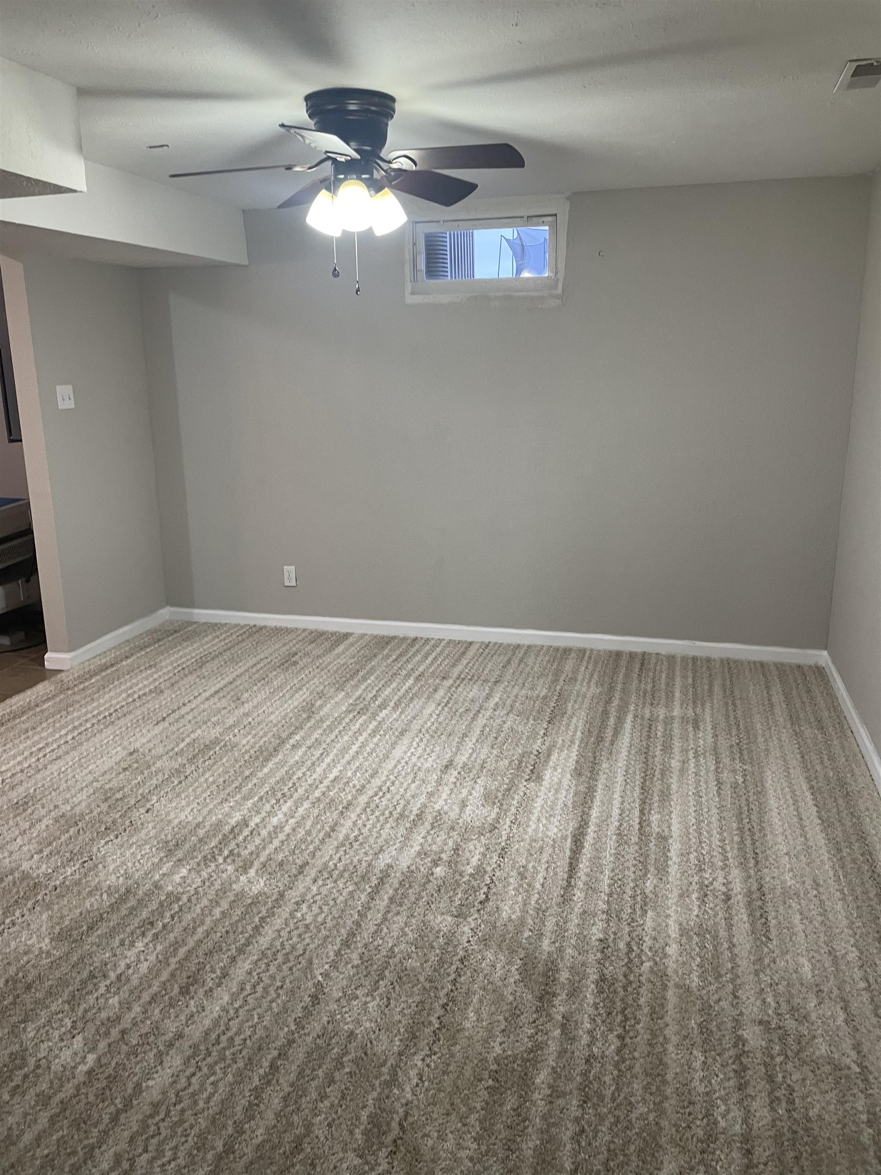 5488 Tick Ridge Road Grand Chain, IL 62941 - Photo 11 of 27 en empty room with wooden floor fan and window