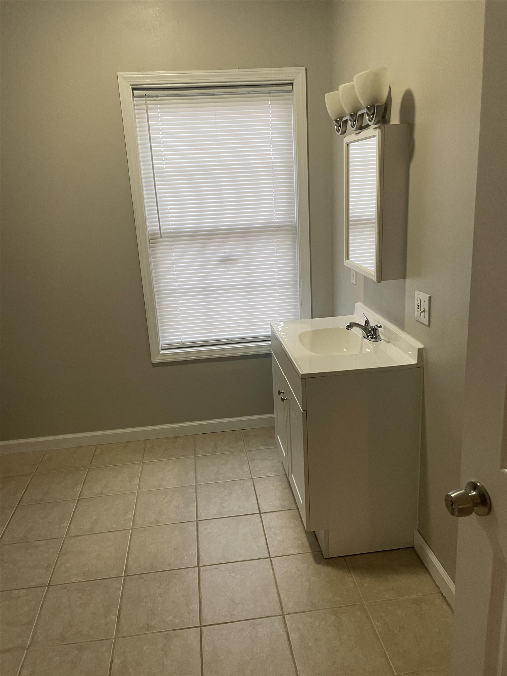 5488 Tick Ridge Road Grand Chain, IL 62941 - Photo 25 of 27 a bathroom with a sink a vanity and a mirror