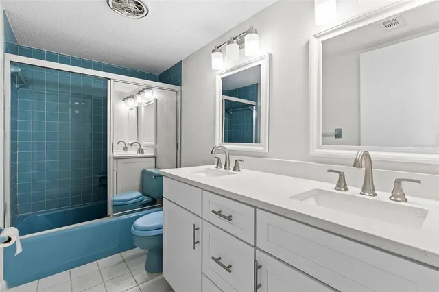 a view of a lake with a city view