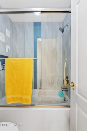 a bathroom with a tub