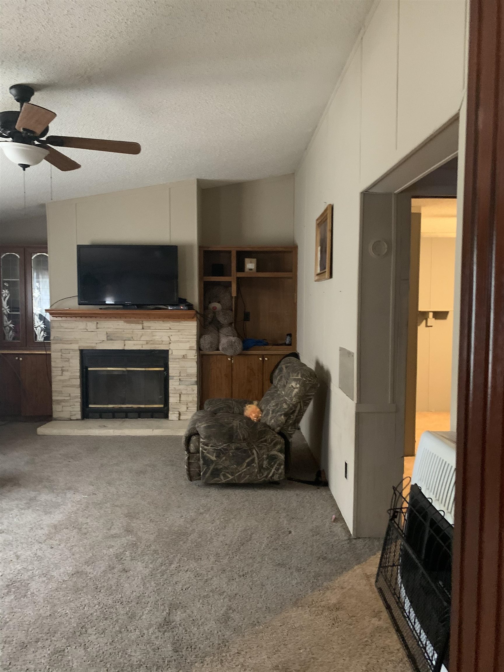 6681 Lightfoot Luckett Road Ripley, TN 38063 - Photo 5 of 17 a living room with furniture a flat screen tv and a fireplace