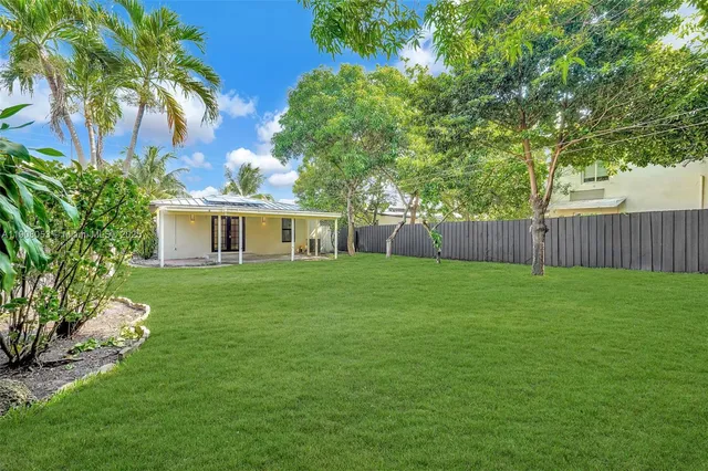 a view of a house with a back yard