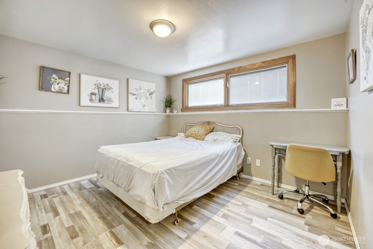 1401 Lake Youngs Way Southeast Renton, WA 98058 - Photo 20 of 27 a bedroom with a bed and a workspace