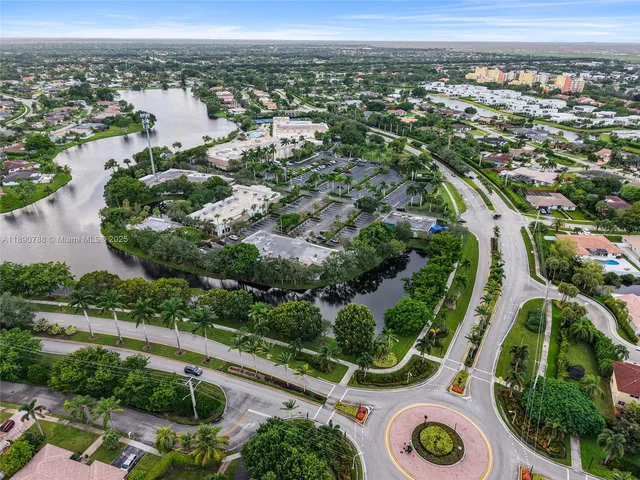 an aerial view of a city