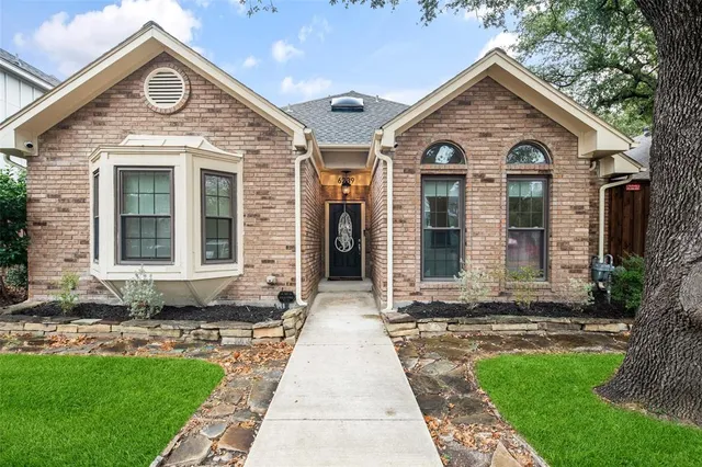 a front view of a house