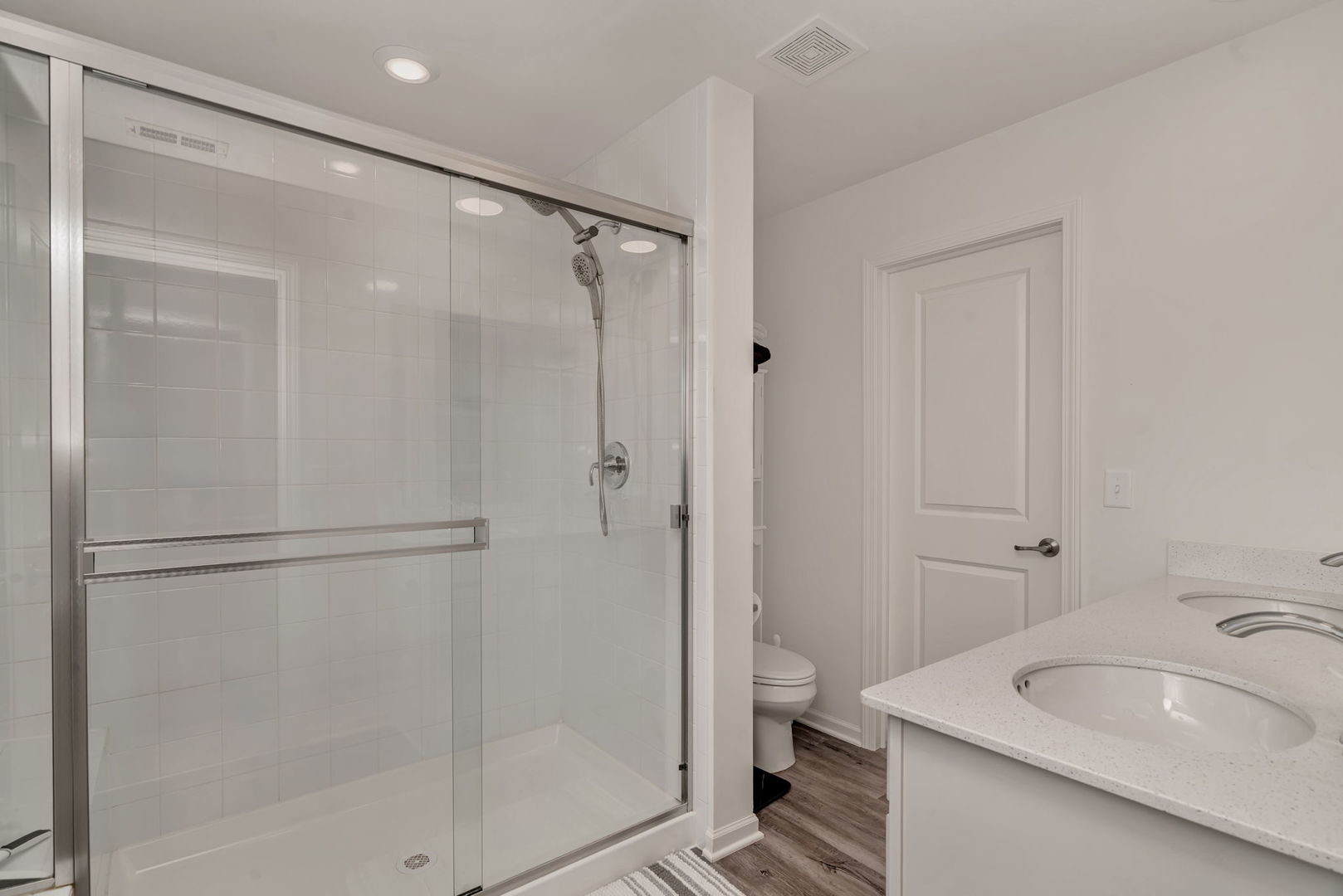 2108 Pembridge Lane Joliet, IL 60431 - Photo 22 of 35 a bathroom with a granite countertop sink mirror vanity and toilet