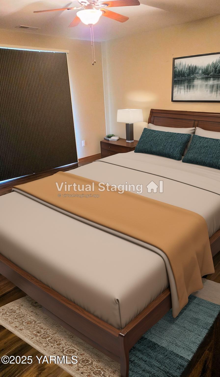 320 Westridge Road Selah, WA 98942 - Photo 31 of 53 a bedroom with a bed and wooden floor