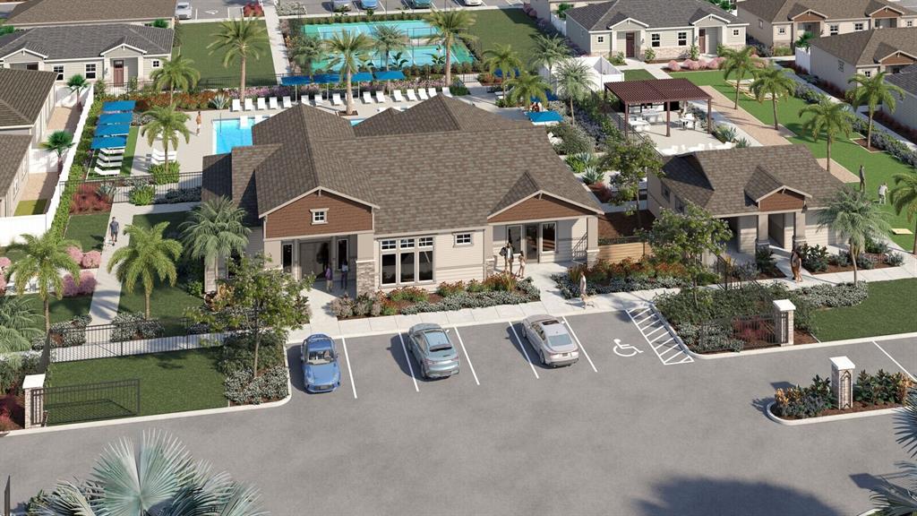 2507 Koji St Mount, Unit ASPIRE Mount Dora, FL 32757 - Photo 30 of 32 an aerial view of a house with swimming pool and outdoor seating