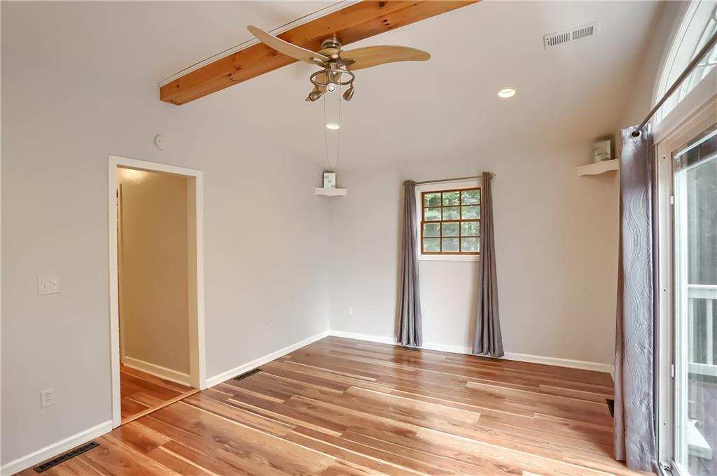 319 Dobson Road Mars, PA 16046 - Photo 15 of 25 a view of a livingroom with a ceiling fan and wooden floor