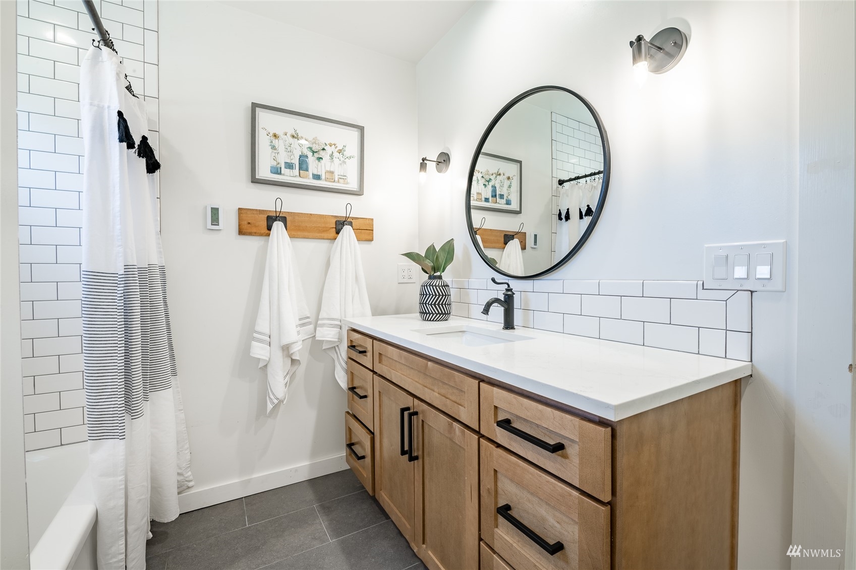 8249 Valley View Road Custer, WA 98240 - Photo 20 of 38 a bathroom with a sink and a mirror
