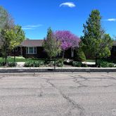 a front view of a house with a yard and a street