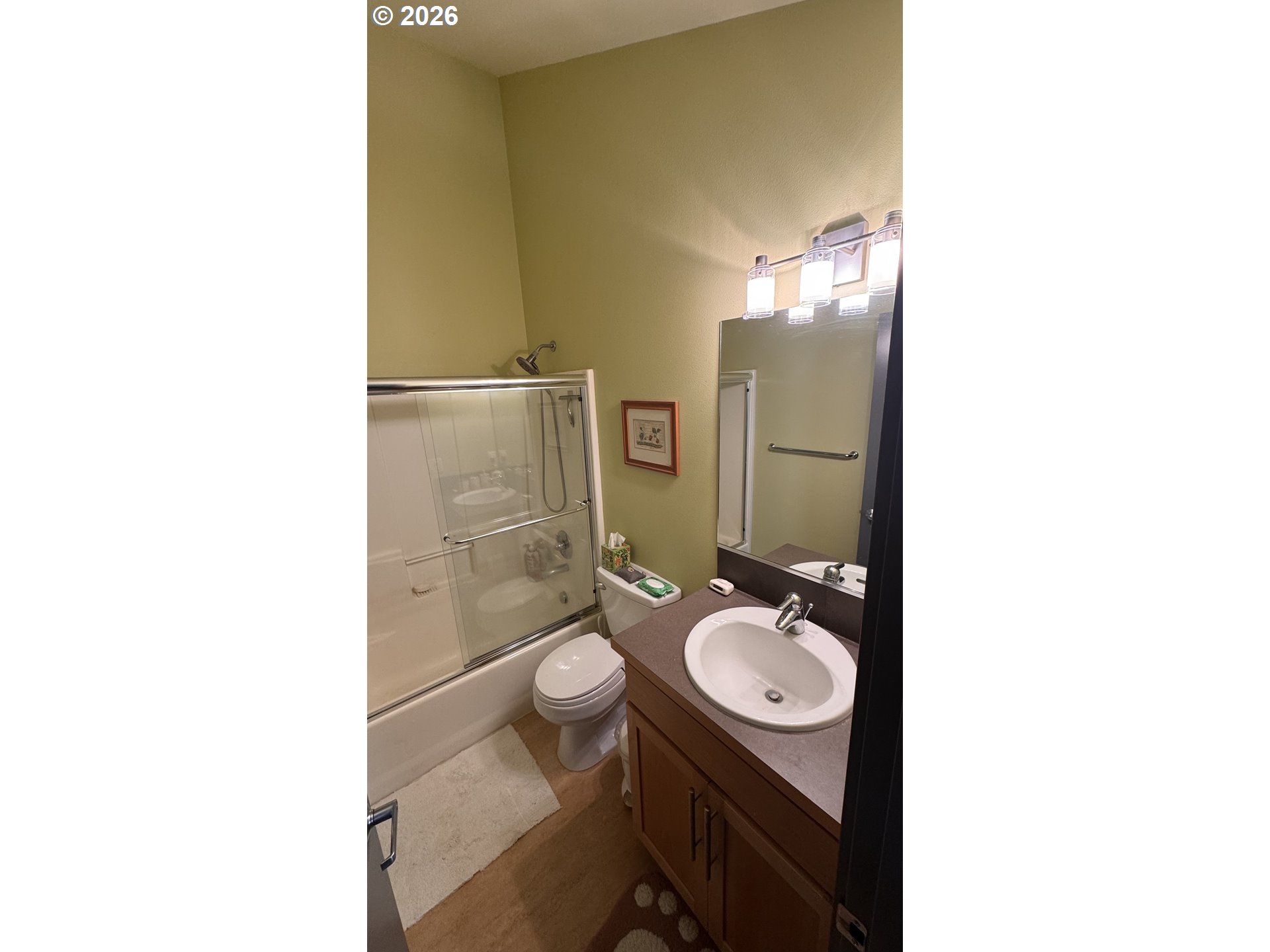 14 Mosier Creek Place Mosier, OR 97040 - Photo 13 of 19 a bathroom with a sink a toilet and a mirror