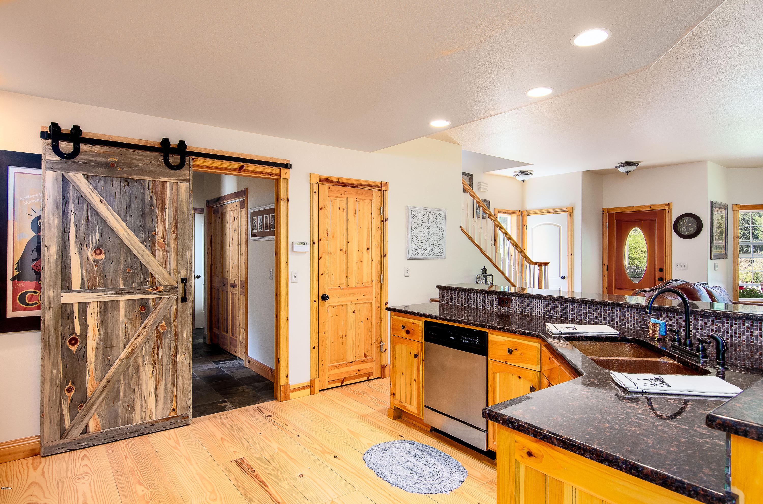2536 Nashville Road Eddyville, OR 97343 - Photo 15 of 39 Custom Barn Door in Kitchen