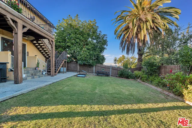 a view of a balcony with an outdoor space
