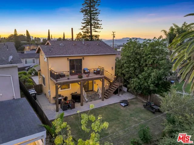 a view of city and mountain