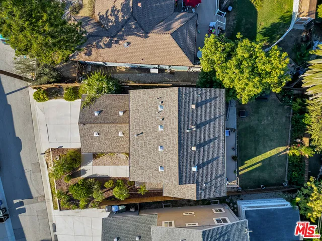 an aerial view of multiple house
