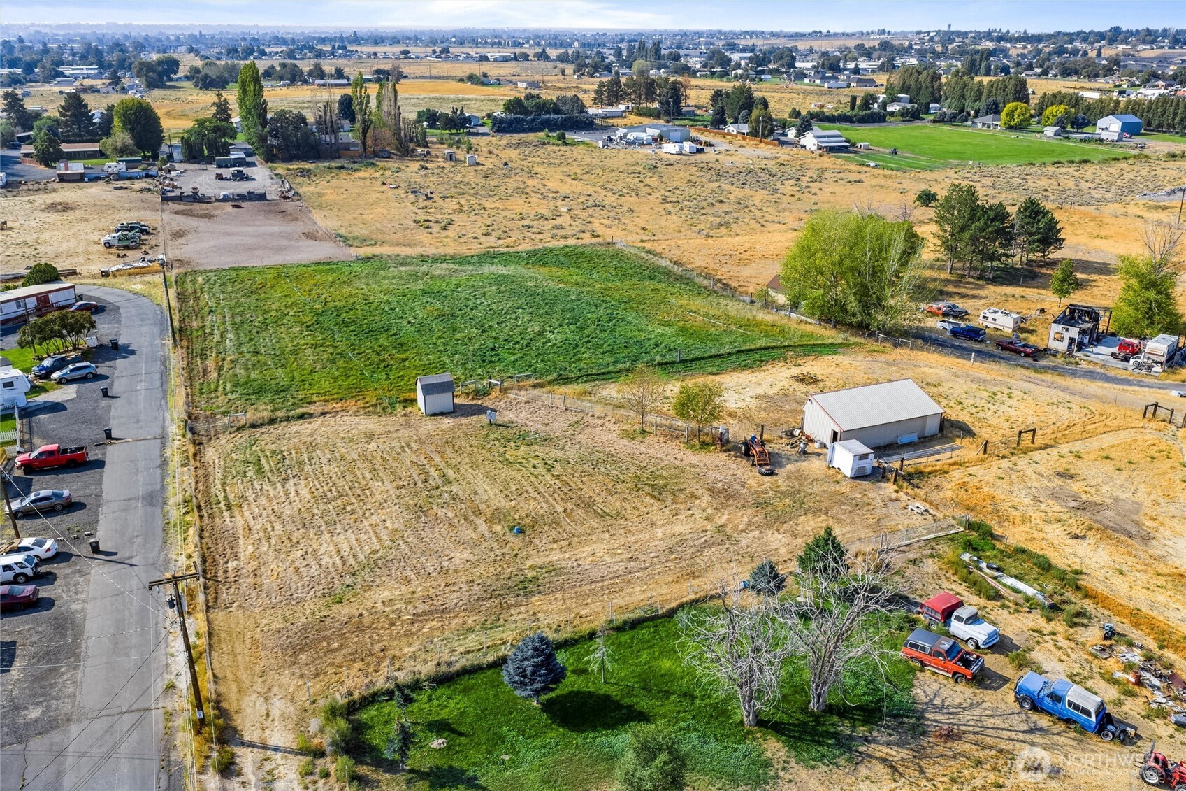 9749 Harris Road Northeast Moses Lake, WA 98837 - Photo 3 of 25 an aerial view of a house with outdoor space