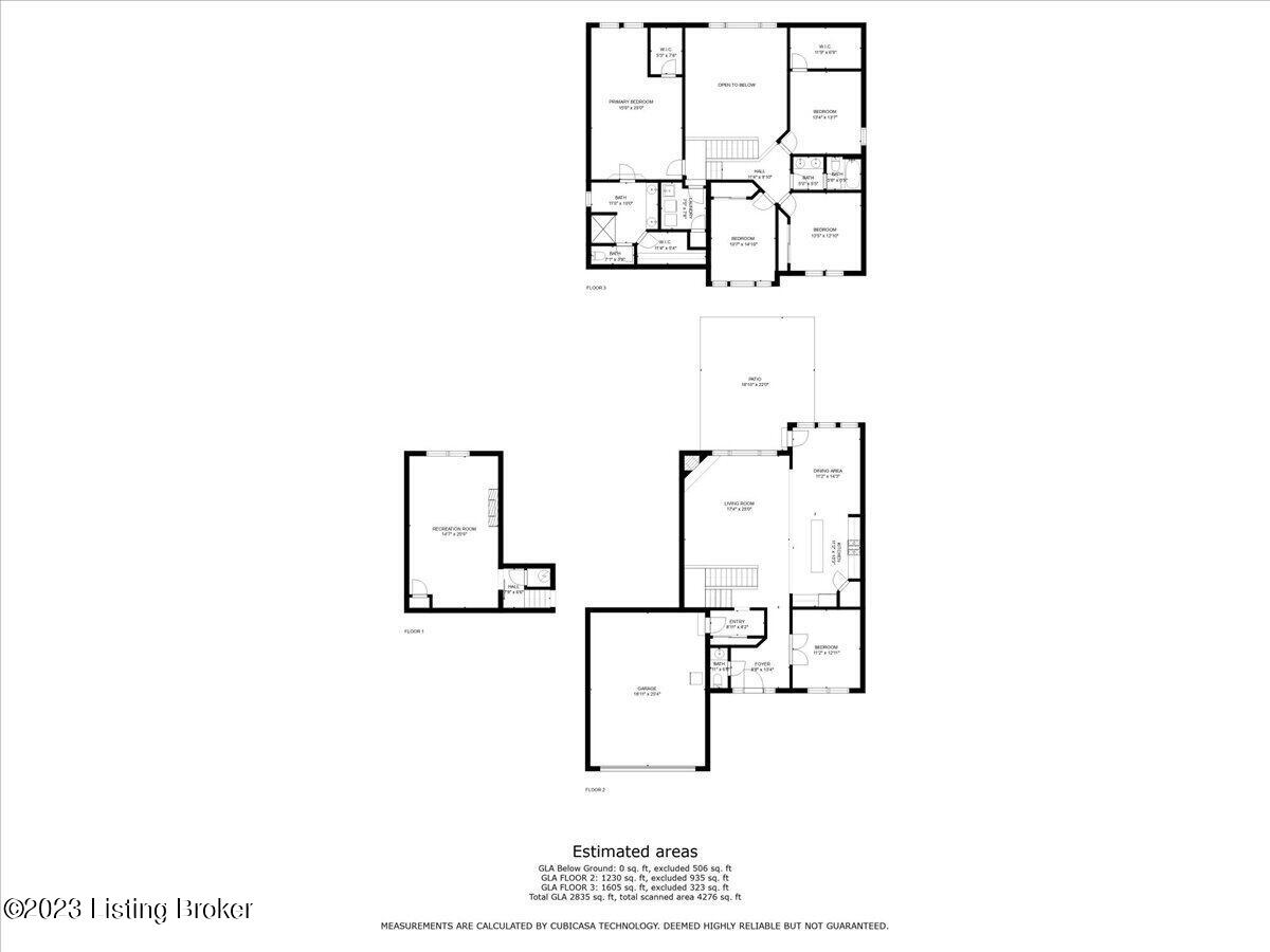 382 Highland Ridge Drive Mount Washington, KY 40047 - Photo 60 of 63 71-all_floors_dimensions_382_highland_ri