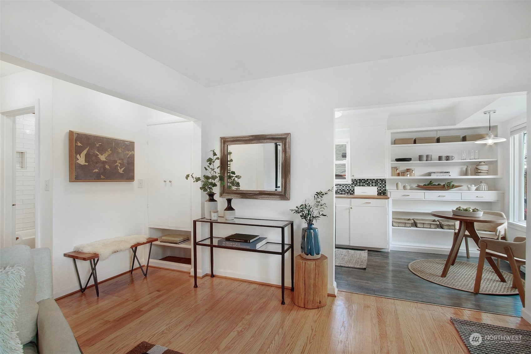 906 North 88th Street Seattle, WA 98103 - Photo 4 of 23 a living room with furniture and a wooden floor