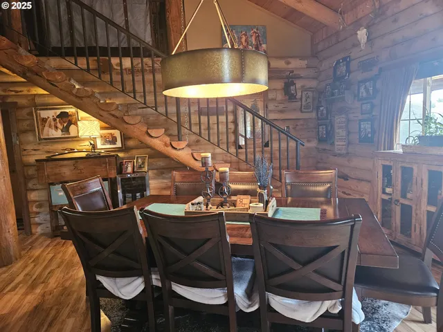 a view of an chairs in the room