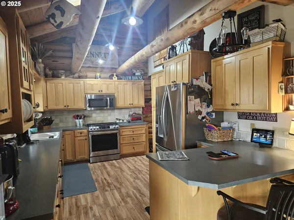 a view of a couch in a room