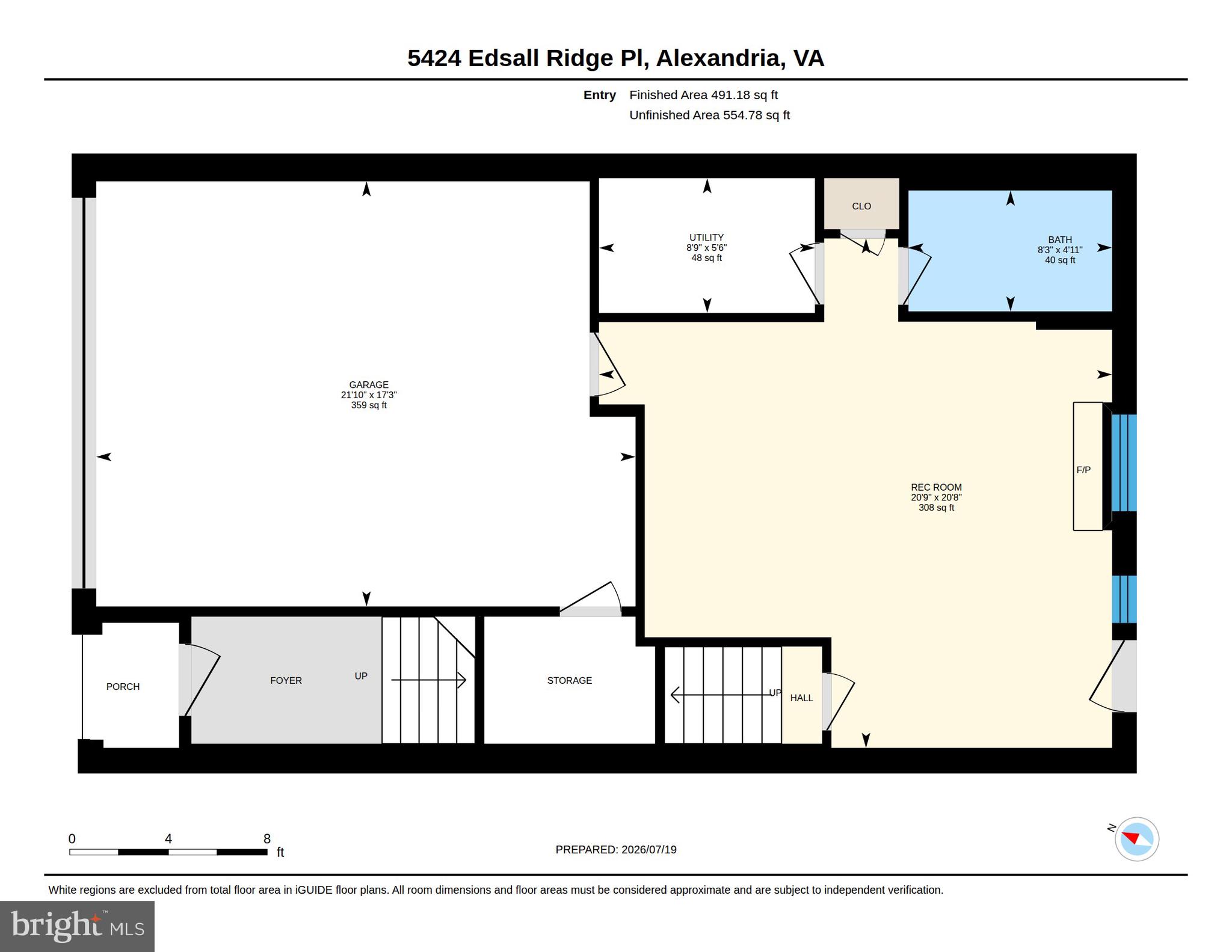 5424 Edsall Ridge Place Alexandria, VA 22312 - Photo 44 of 48 Lower level with garage access