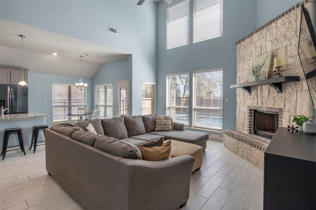 4002 Magnolia Ridge Drive Melissa, TX 75454 - Photo 5 of 36 a living room with furniture and a fireplace