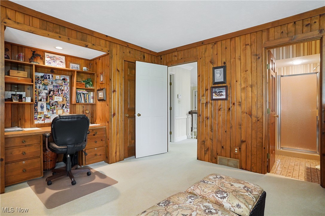 4432 Ira Road Akron, OH 44333 - Photo 29 of 50 Office featuring wooden walls and carpet