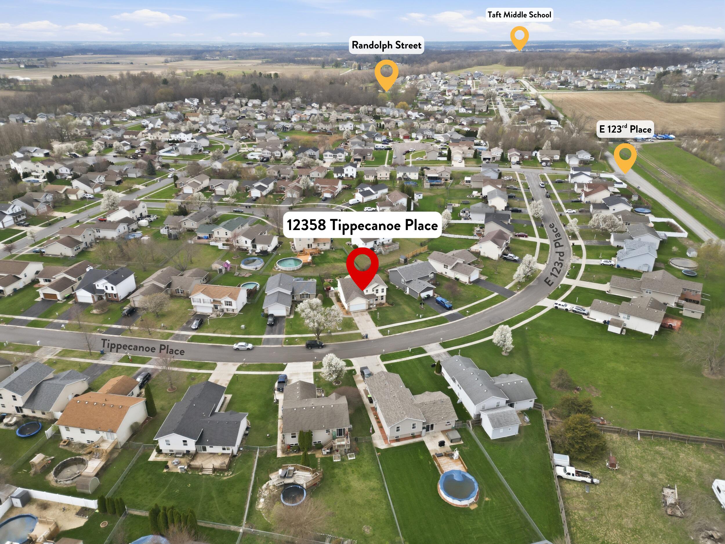 12358 Tippecanoe Place Crown Point, IN 46307 - Photo 2 of 30 an aerial view of residential houses with outdoor space