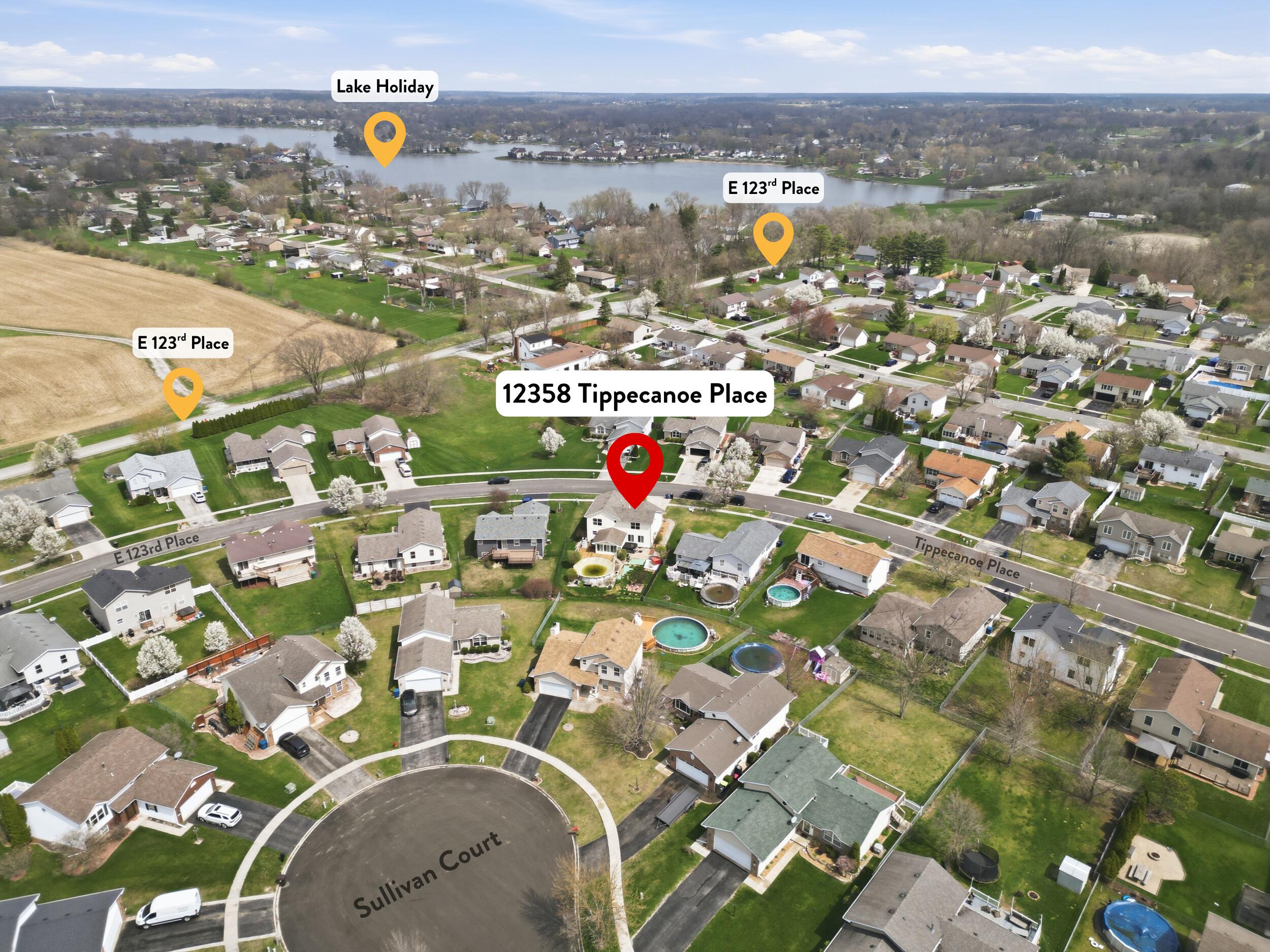 12358 Tippecanoe Place Crown Point, IN 46307 - Photo 4 of 30 an aerial view of residential houses with outdoor space