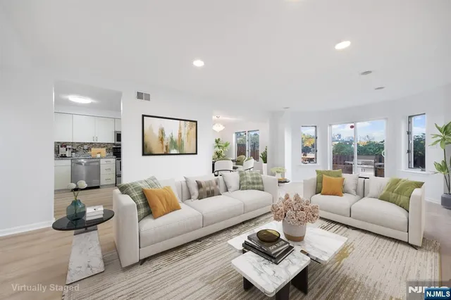 a living room with furniture and a couch