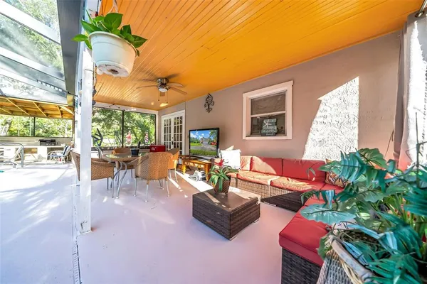 a view of a storage in a room