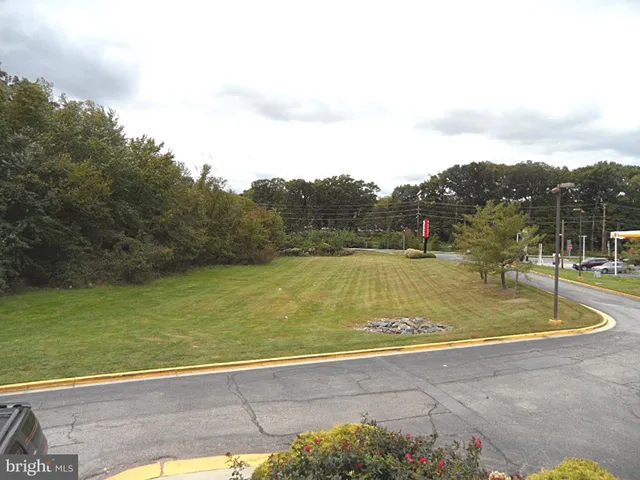 a view of a swimming pool with a yard