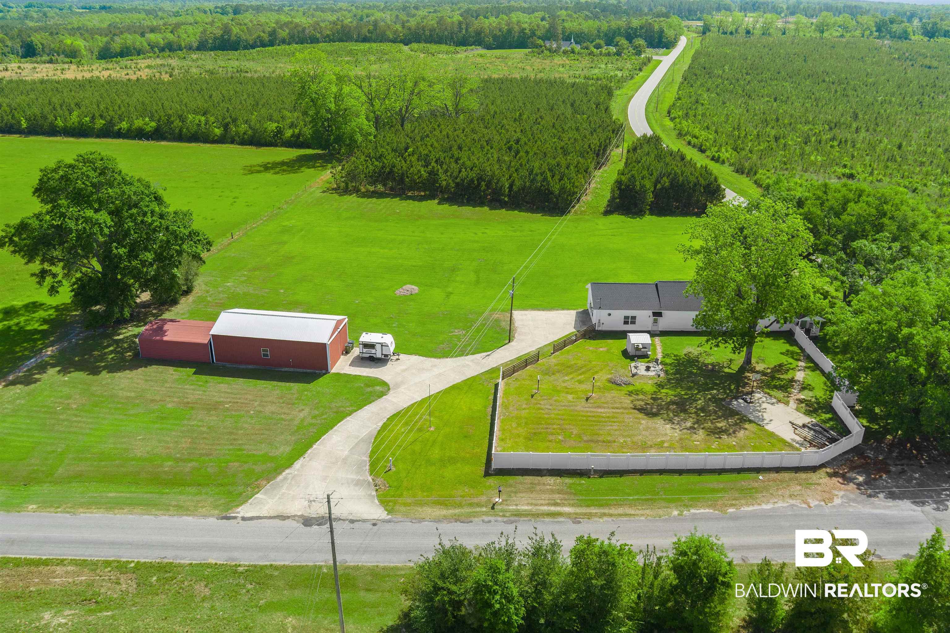 22 Horace Odom Road Millry, AL 36558 - Photo 5 of 39 Overview of rural landscape with extensive farmland