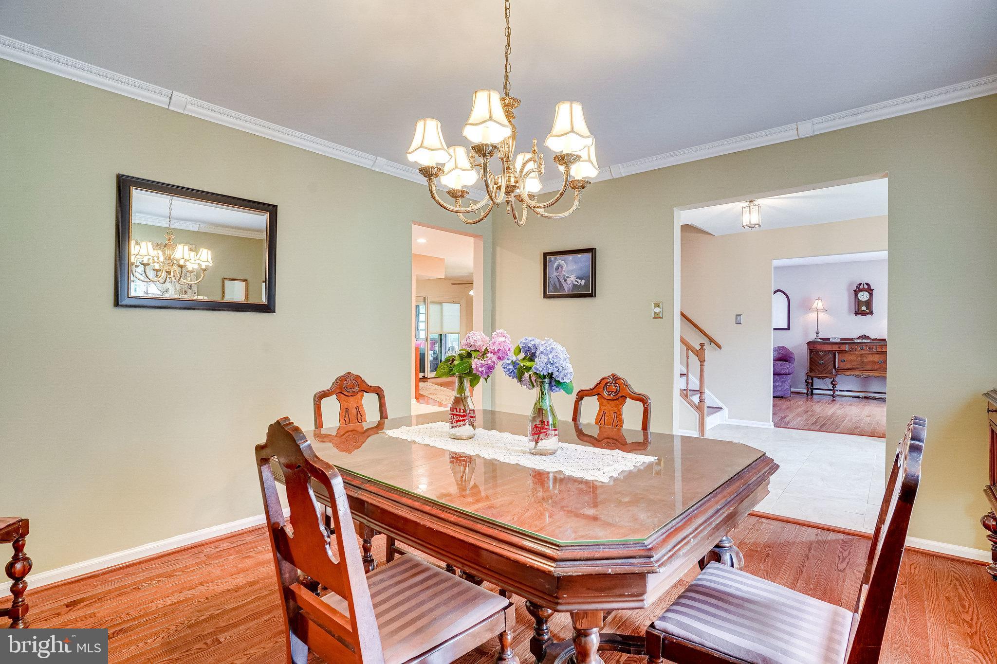 9141 Rockefeller Lane Springfield, VA 22153 - Photo 21 of 71 Dining Rm looking across Foyer to Living Room