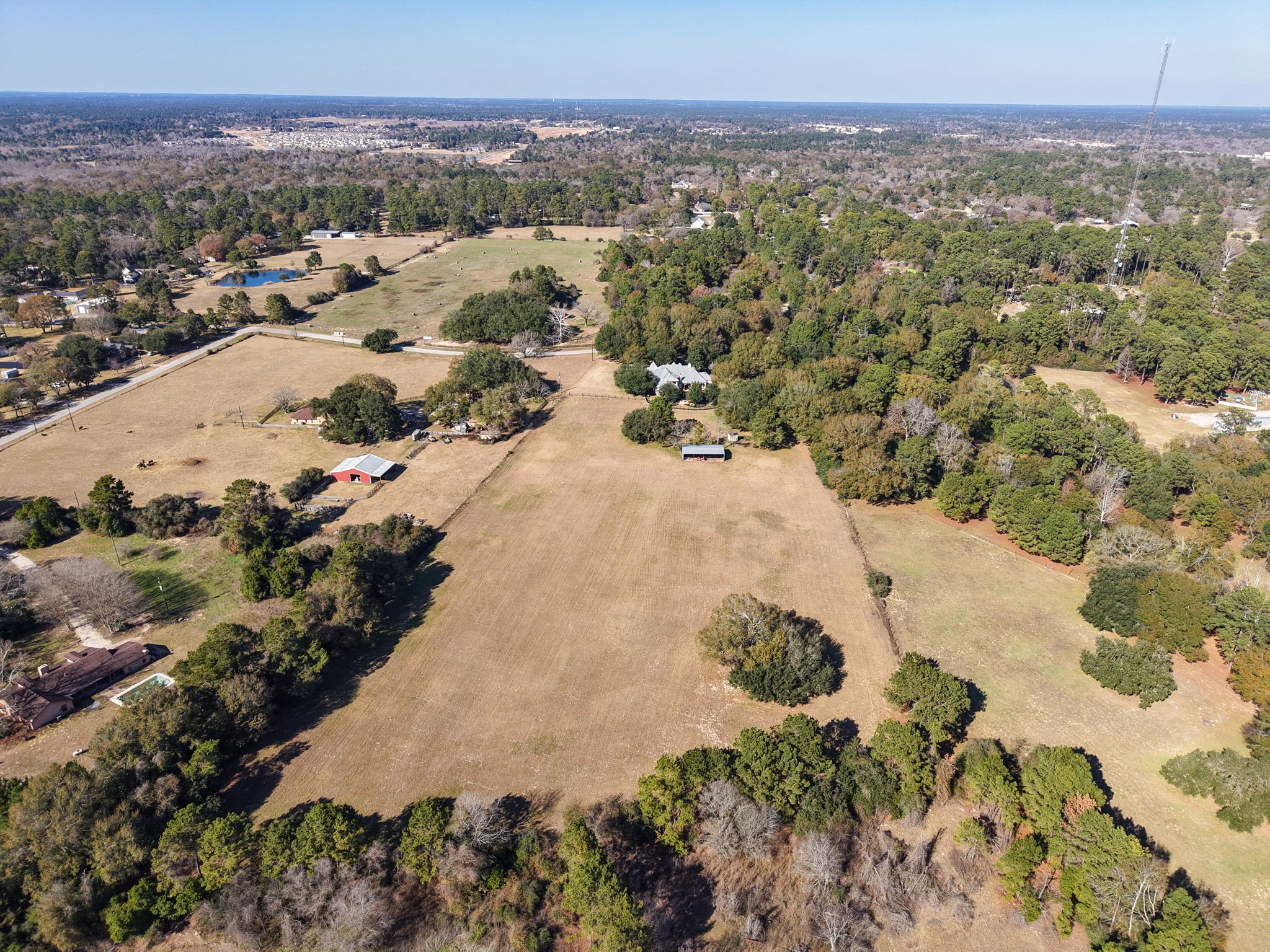 15601 Brown Road Tomball, TX 77377 - Photo 48 of 48 an aerial view of a houses with a yard
