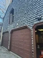 a view of wooden door