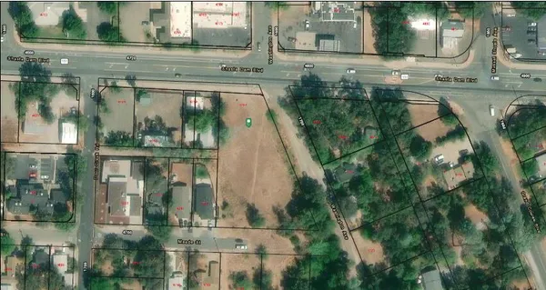 a view of swimming pool with a yard and plants
