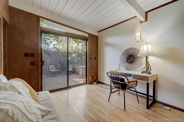 a view of a livingroom with furniture and window
