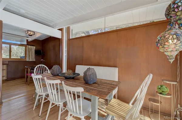 a view of a living room with furniture