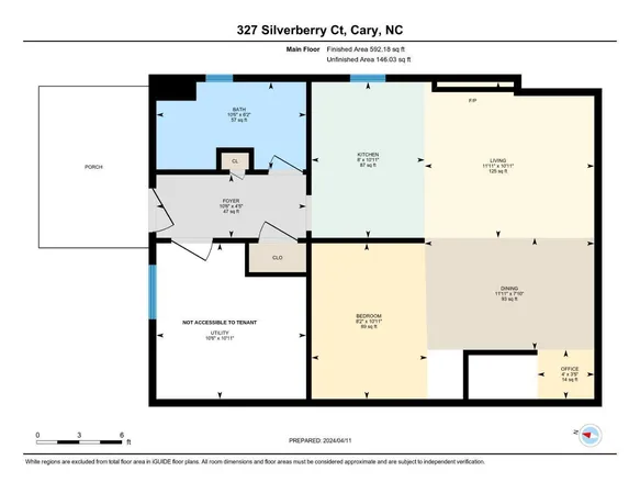 $1,400 | 327 Silverberry Court, Unit B, Cary, NC 27513