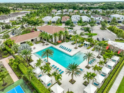 an aerial view of a city