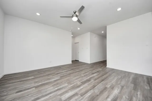 a close up view of closet