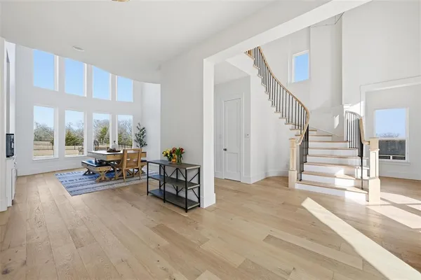 a view of a livingroom with furniture and a living room