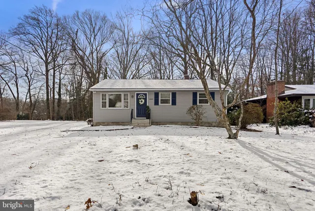 a house with trees in front of it