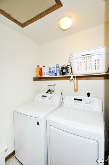 389 Winter Springs Road Nazareth, PA 18064 - Photo 29 of 37 a utility room with dryer and washer