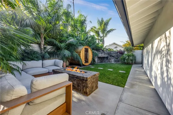 a view of a house with a patio